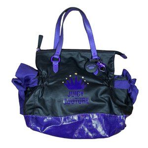 Juicy Couture Black and Purple Shoulder Bag